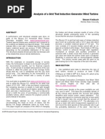 Analysis of A Grid Tied Induction Generator Wind Turbine