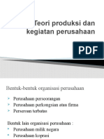 Teori Produksi Dan Kegiatan Perusahaan