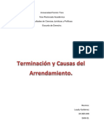 Terminación y Causas Del Arrendamiento