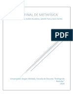 Trabajo Final de Metafisica PDF