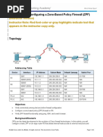 4.4.1.1 Packet Tracer - Configuring A Zone-Based Policy Firewall (ZPF) - Instructor