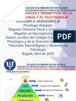 ASPECTOS LEGALES Y NORMATIVOS DE LA TELEPSICOLOGíA Y EL TELETRABAJO