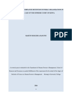 Factors Affecting Employee Retention in Public Organizations in Kenya: A Case of The Supreme Court of Kenya