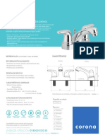 AV1030001 Griferia Lavamanos 4 Pulgadas Aluvia Palanca Ficha Tecnica