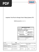 Inspection Test Plan For Storage Tank & Piping System (ITP) : (Arial 12)