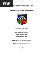 Informe 2. Tecnología de Alimentos L Atmósfera Modificada.