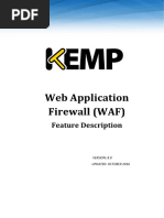 Web Application Firewall (WAF) : Feature Description