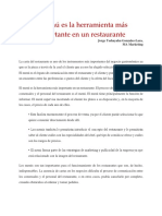 El Menú Es La Herramienta Más Importante en Un Restaurante PDF