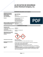 Hoja de Datos de Seguridad Spartan Chemical Company, Inc.: 1. Identificación Del Producto y de La Empresa