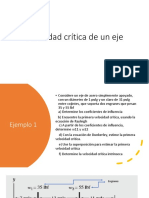 Velocidad Crítica de Un Eje - Diseño de Maquina