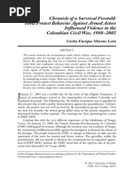 Chronicle of A Survival Foretold: How Protest Behavior Against Armed Actors Influenced Violence in The Colombian Civil War, 1988-2005