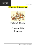 Anexos Del Taller de Cocina Proyecto 2020