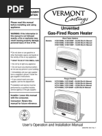 Unvented Gas-Fired Room Heater: User's Operation and Installation Manual