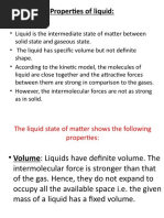 Properties of Liquid