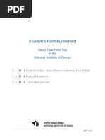 Student's Reimbursement: Study Tour/Field Trip at The National Institute of Design