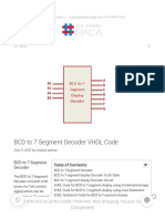 BCD To 7 Segment Decoder VHDL Code: Menu