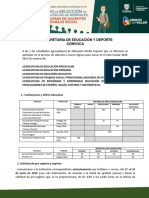 Convocatoria Ingreso A Escuelas Normales 2020