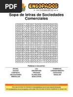 Sopa de Letras de Sociedades Comerciales