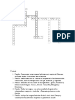 Crucigrama de Las Familias Lingüísticas