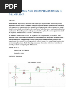 Preemphasis and Deemphasis Using Ic 741 Op Amp: Theory