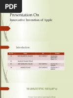 Presentation On: Innovative Invention of Apple