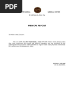 Medical Report: Vicente Sotto Memorial Medical Center