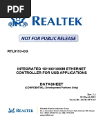 INTEGRATED 10/100/1000M ETHERNET Controller For Usb Applications