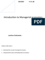 Introduction To Managerial Economics