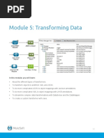 Module 5: Transforming Data: in This Module, You Will Learn