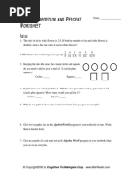 Ration Proportion and Percent Test PDF