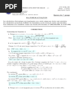 13 G 18 BIS A01 FINI Corrige Maths S1 S3