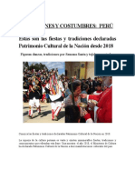 Tradiciones y Costumbres de Nuestro Perú Segundo A - 22-05-20