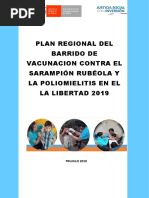 Plan Regional Del Barrido de Vacunacion Contra El Sarampión Rubéola y La Poliomielitis en El La Libertad 2019