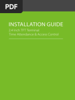 Installation Guide: 2.4 Inch TFT Terminal Time Attendance & Access Control