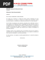 Carta de Presentacion