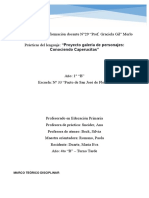 "Proyecto Galería de Personajes: Conociendo Caperucitas": Marco Teórico Disciplinar