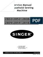 Service Manual Household Sewing Machine: Registered Trademark "THE SINGER COMPANY LTD." Printed in Brazil