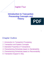 Chapter Four: Introduction To Transaction Processing Concepts and Theory