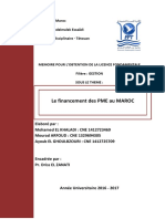 Projet Financement Des PME Au Maroc PDF