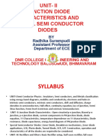 Unit-Ii Junction Diode Characteristics and Special Semi Conductor Diodes