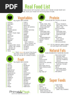 Real Food List: Protein Vegetables