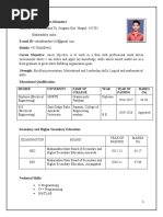 Degree University Name of College Year Year of Passing Marks (%)