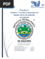 Practica 6. Evaporadores