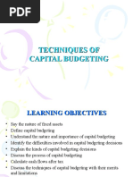 Techniques of Capital Budgeting