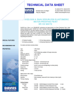 Technical Data Sheet: Water-Proofing Paint SR-100 WHITE Davies Sun & Rain Odourless Elastomeric