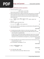 6 Work, Energy and Power: Pages 86-89 Exam Practice Questions