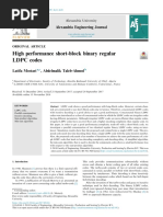 High Performance Short-Block Binary Regular LDPC Codes: Alexandria Engineering Journal