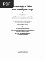 AAA Characterisation of Tailings For Paste Backfill PDF