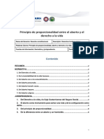 Principio de Proporcionalidad Entre El Aborto y El Derecho A La Vida