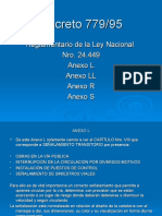 Anexos L-LL-R-S Del Decreto 779-85